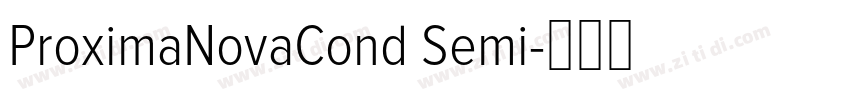 ProximaNovaCond Semi字体转换